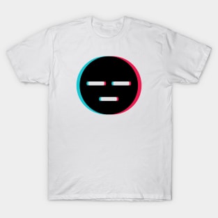 TikTok dumb irritated frustrated emoji smiley Black T-Shirt